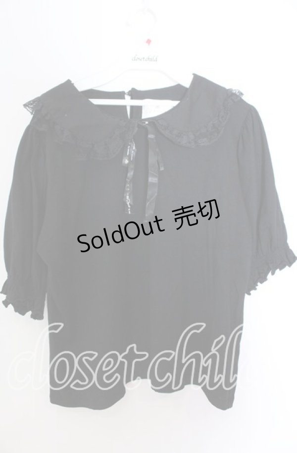 画像1: m petit by misako / 丸襟プルオーバー 3Ｌ クロ O-25-11-11-2089-LO-TO-IG-OS (1)