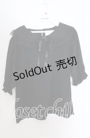 画像: m petit by misako / 丸襟プルオーバー Ｌ クロ O-25-11-11-2090-LO-TO-IG-OS