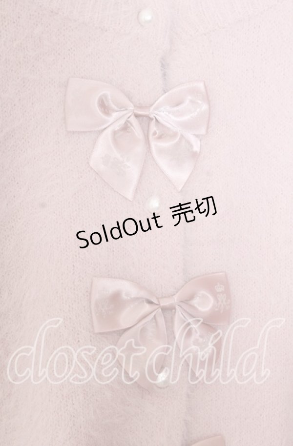 画像2: m petit by misako / リボンカーディガン 3Ｌ ピンク O-25-11-11-2092-LO-TO-IG-OS (2)