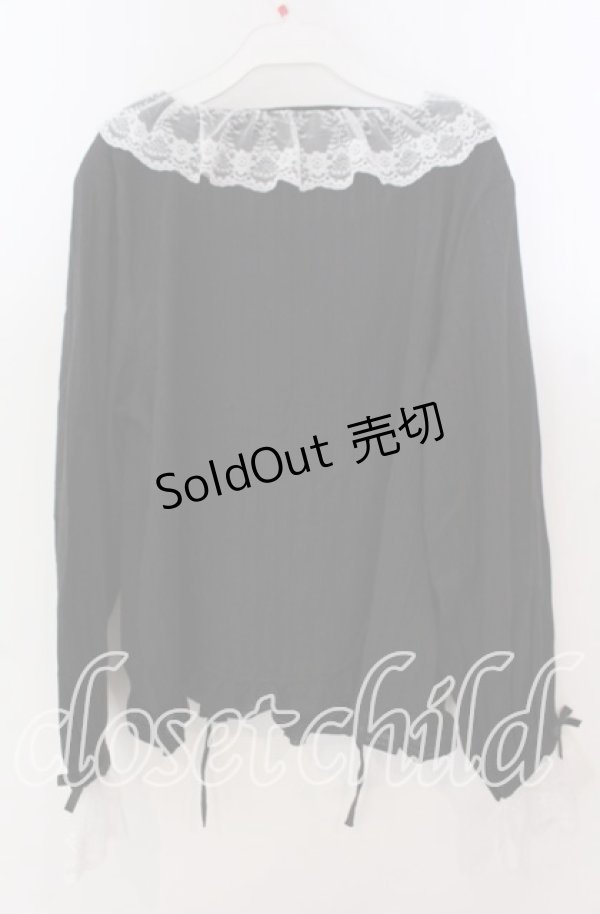 画像3: FLC / ホルターネックブラウス 4L クロ×シロ O-25-11-11-2001-LO-BL-IG-ZT1117M (3)