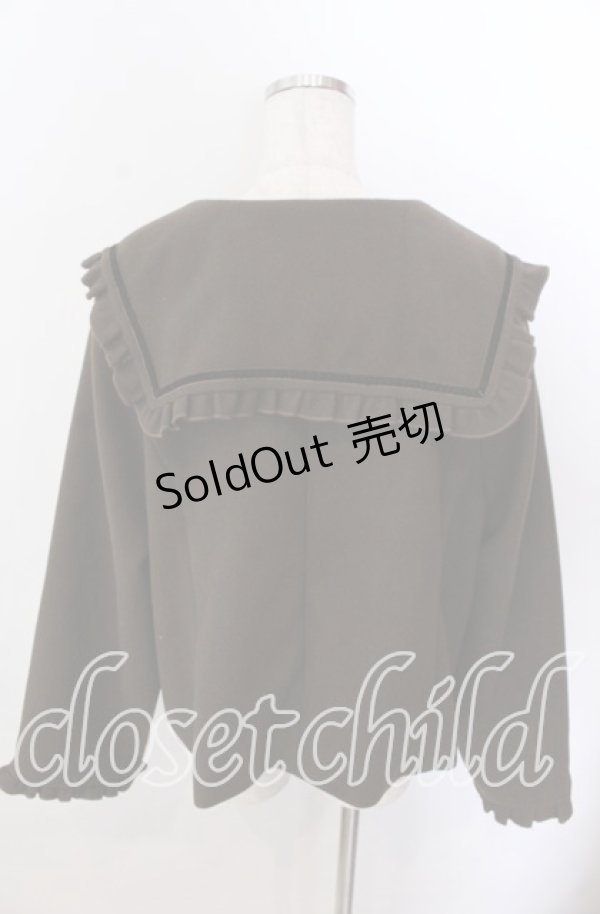 画像3: m petit by misako / セーラー襟ショートコート 4Ｌ ブラウン O-25-11-11-2099-LO-CO-IG-OS (3)