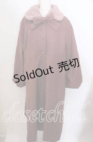 画像: m petit by misako / AM*リボンコート 3Ｌ 濃ピンク O-25-11-11-2100-LO-CO-IG-OS