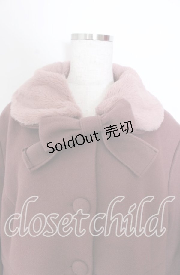 画像2: m petit by misako / AM*リボンコート 3Ｌ 濃ピンク O-25-11-11-2100-LO-CO-IG-OS (2)