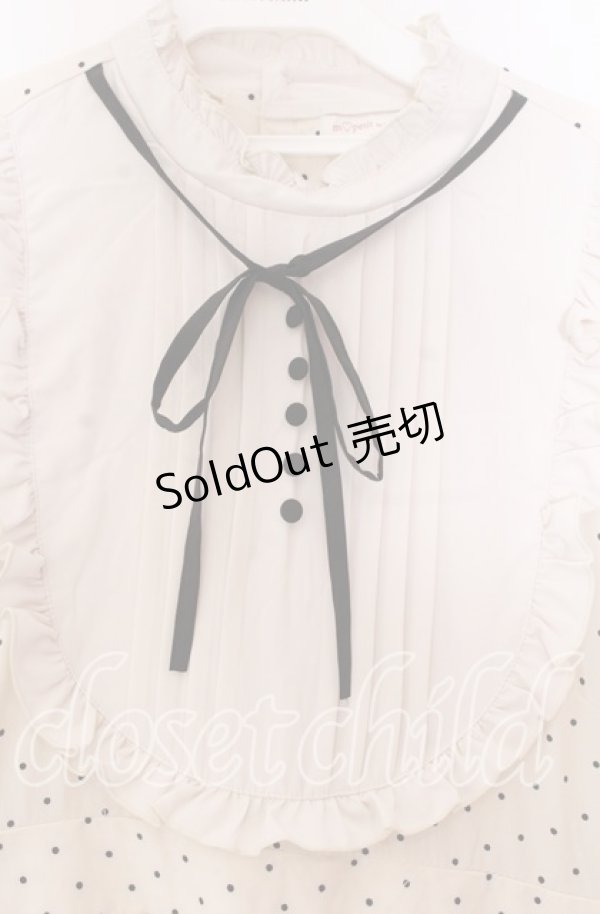 画像2: m petit by misako / 梨地水玉切り替えワンピース 3L アイボリー O-25-11-11-2011-LO-OP-IG-OS (2)