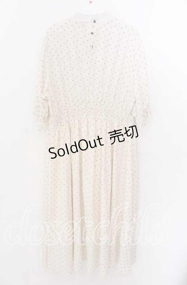 画像3: m petit by misako / 梨地水玉切り替えワンピース 3L アイボリー O-25-11-11-2011-LO-OP-IG-OS (3)