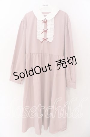 画像: virally  / クラシックリボンワンピース 3L ピンク O-25-11-11-2013-LO-OP-IG-OS