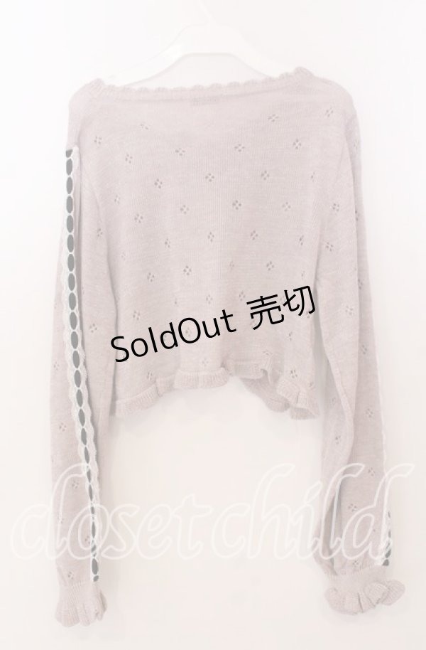 画像4: axes femme POETIQUE / フリルラメニットカーディガン  ピンク O-25-11-11-2015-AX-TO-IG-OS (4)