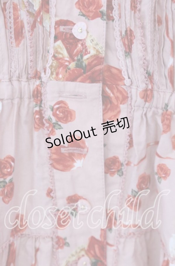 画像2: PINK HOUSE / ハートローズ柄半袖ワンピース  ピンク O-25-11-11-2018-LO-OP-IG-OS (2)