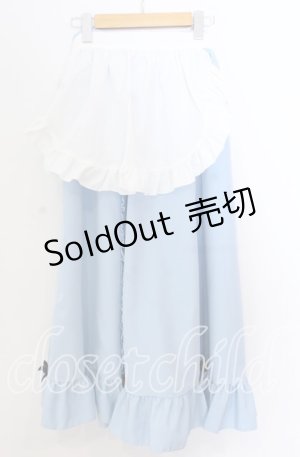 画像: Cherirulu Chocola / MYフリルスカート+エプロン LL サックス O-25-11-11-2020-LO-SK-IG-OS
