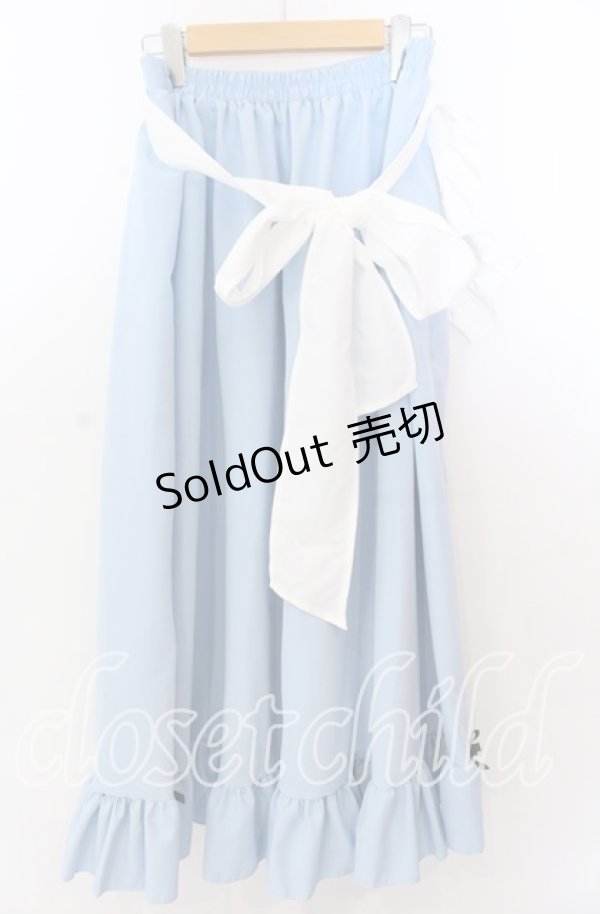 画像3: Cherirulu Chocola / MYフリルスカート+エプロン LL サックス O-25-11-11-2020-LO-SK-IG-OS (3)