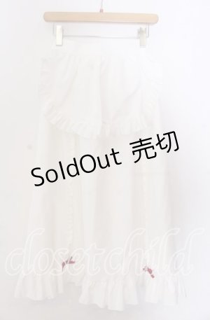 画像: Cherirulu Chocola / MYフリルスカート+エプロン 3Ｌ シロ O-25-11-11-2021-LO-SK-IG-OS