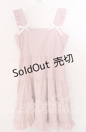 画像: FLC / フリルジャンパースカート 4Ｌ ピンク O-25-11-11-2003-LO-OP-IG-ZT307