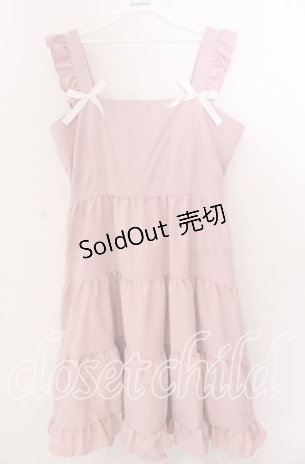 画像1: FLC / フリルジャンパースカート 4Ｌ ピンク O-25-11-11-2003-LO-OP-IG-ZT307 (1)