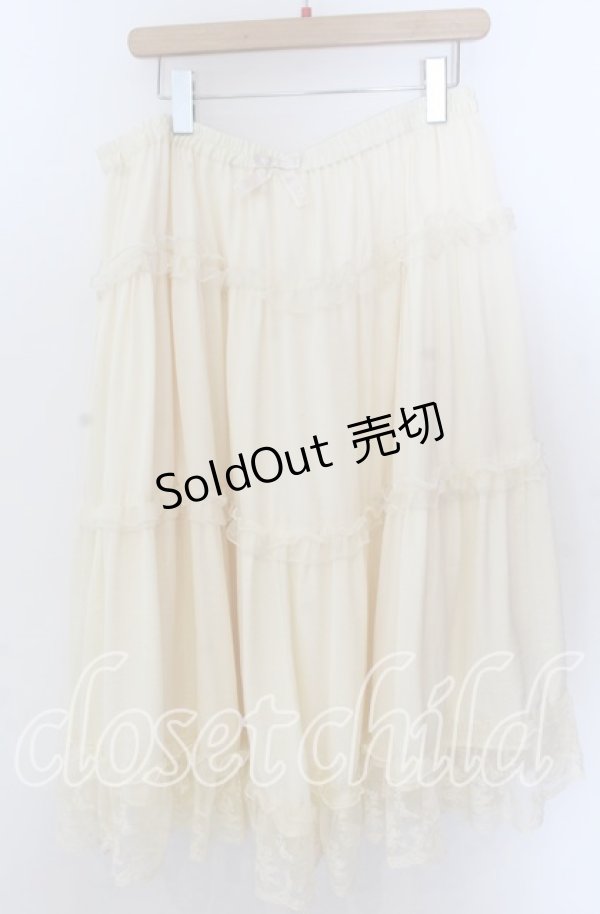 画像1: 【SALE】m petit by misako / サテンキリカエペチスカート 4Ｌ アイボリー O-25-11-11-2024-LO-SK-IG-ZT280 (1)