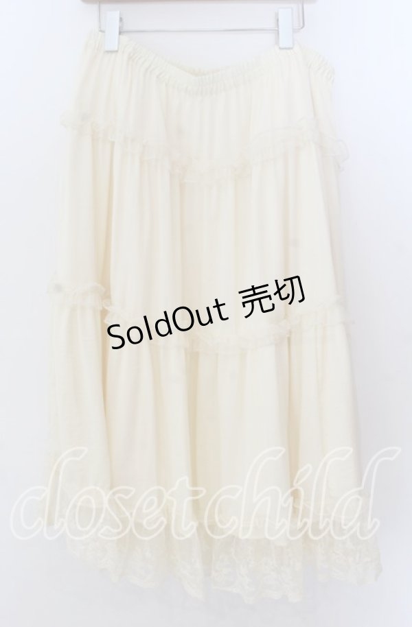 画像4: 【SALE】m petit by misako / サテンキリカエペチスカート 4Ｌ アイボリー O-25-11-11-2024-LO-SK-IG-ZT280 (4)
