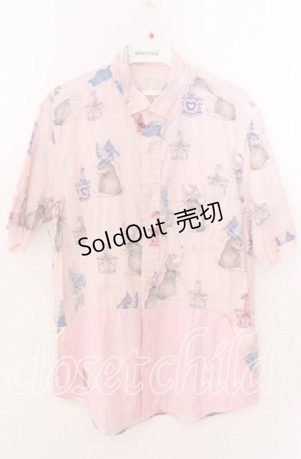 画像1: Karl Helmut / うさぎボンネットシャツ  ピンク O-25-11-11-2026-EL-BL-IG-OS (1)