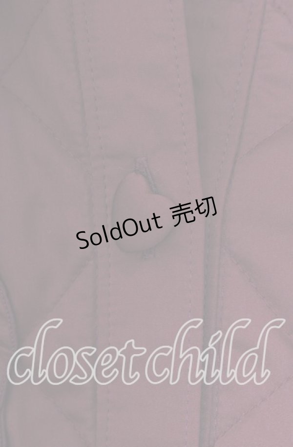 画像3: Secret Honey / ハートボタンキルティングブルゾン  ワイン O-25-11-11-2030-CA-JA-IG-OS (3)