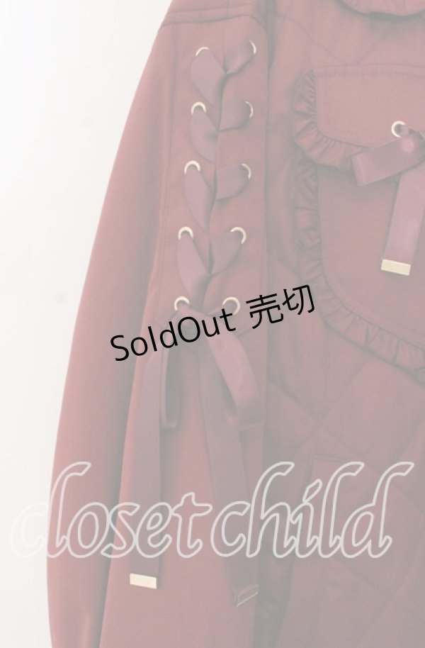 画像4: Secret Honey / ハートボタンキルティングブルゾン  ワイン O-25-11-11-2030-CA-JA-IG-OS (4)