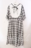 画像1: m petit by misako / チェックキリカエワンピース 3Ｌ シロ×クロ O-25-11-11-094-LO-OP-IG-OS (1)