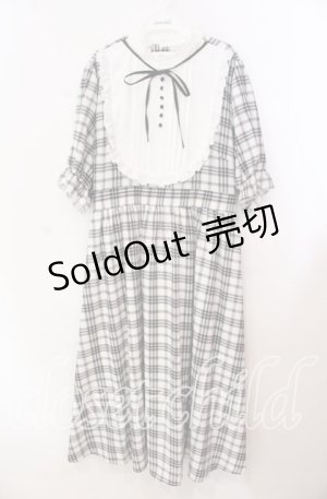 画像: m petit by misako / チェックキリカエワンピース 3Ｌ シロ×クロ O-25-11-11-094-LO-OP-IG-OS