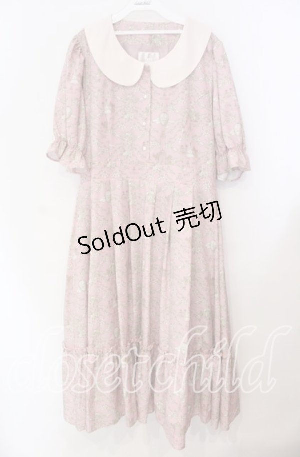 画像1: m petit by misako×NINA’S / ワンピース 3Ｌ ピンク O-25-11-11-097-LO-OP-IG-OS (1)