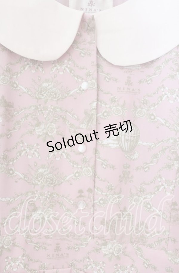 画像2: m petit by misako×NINA’S / ワンピース 3Ｌ ピンク O-25-11-11-097-LO-OP-IG-OS (2)
