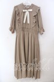 画像1: m petit by misako / NINA'SコラボAMハイショクメローワンピース 3Ｌ ベージュ O-25-11-11-098-LO-OP-IG-OS (1)