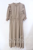 画像3: m petit by misako / NINA'SコラボAMハイショクメローワンピース 3Ｌ ベージュ O-25-11-11-098-LO-OP-IG-OS (3)