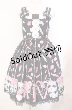 画像: Angelic Pretty / Candy Ornamentジャンパースカート  クロ O-25-11-11-007-AP-OP-IG-OS