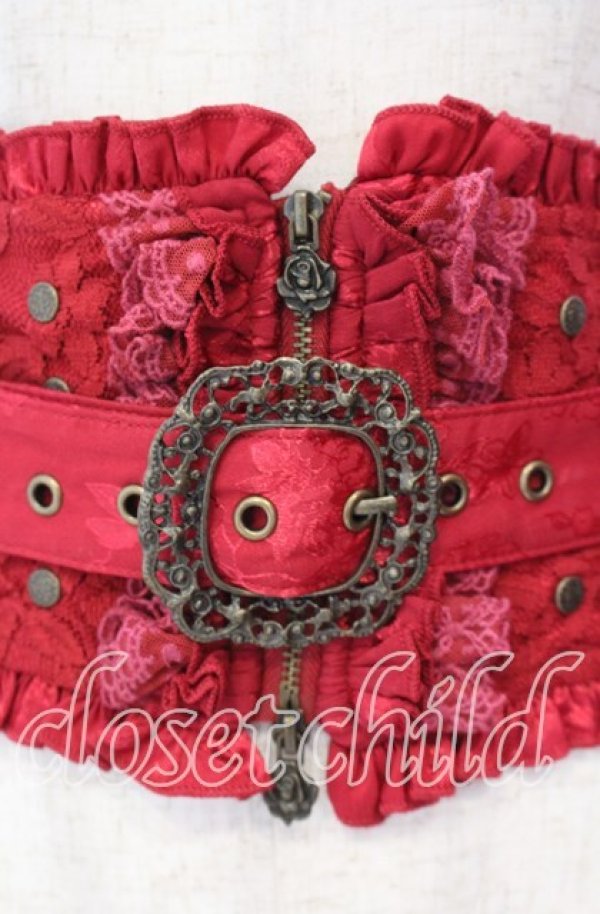 画像2: Hoshibako Works / 藤花集 中華風コルセット  ワイン O-25-11-11-010-LO-JA-OW-OS (2)