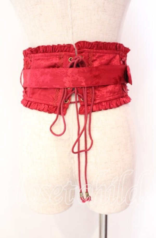 画像4: Hoshibako Works / 藤花集 中華風コルセット  ワイン O-25-11-11-010-LO-JA-OW-OS (4)