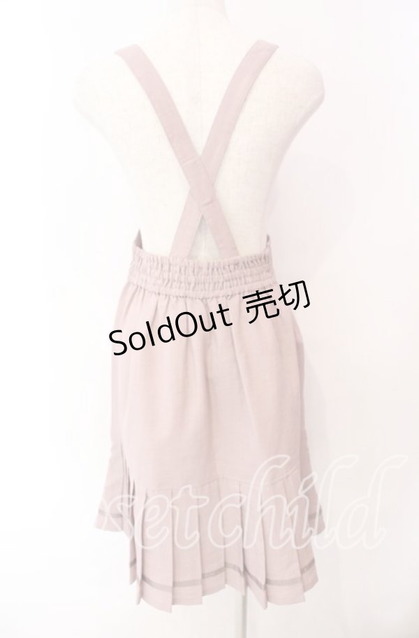 画像4: axes femme POETIQUE / 裾プリーツサスペンダースカート M ピンク O-25-11-11-012-AX-SK-OW-ZT112 (4)