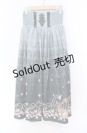 画像: axes femme / アンティーク柄2WAYスカート M グリーン O-25-11-11-015-AX-SK-OW-OS