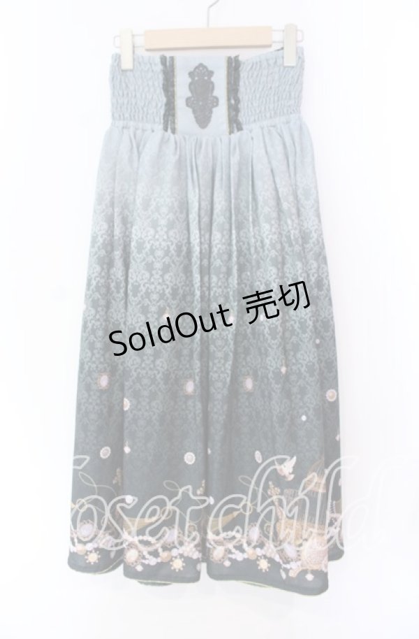 画像1: axes femme / アンティーク柄2WAYスカート M グリーン O-25-11-11-015-AX-SK-OW-OS (1)