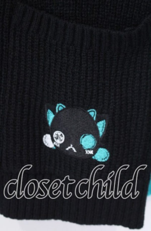 画像2: NieR Clothing / シエル配色ニット  ブラック O-25-11-11-019-PU-TO-IG-ZT342 (2)