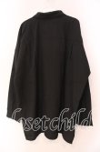 画像3: NieR Clothing / ミケ刺繍入りロングシャツ【ワンタッチネクタイ付き】  ブラック×ベージュ O-25-11-11-021-PU-BL-IG-ZT266 (3)