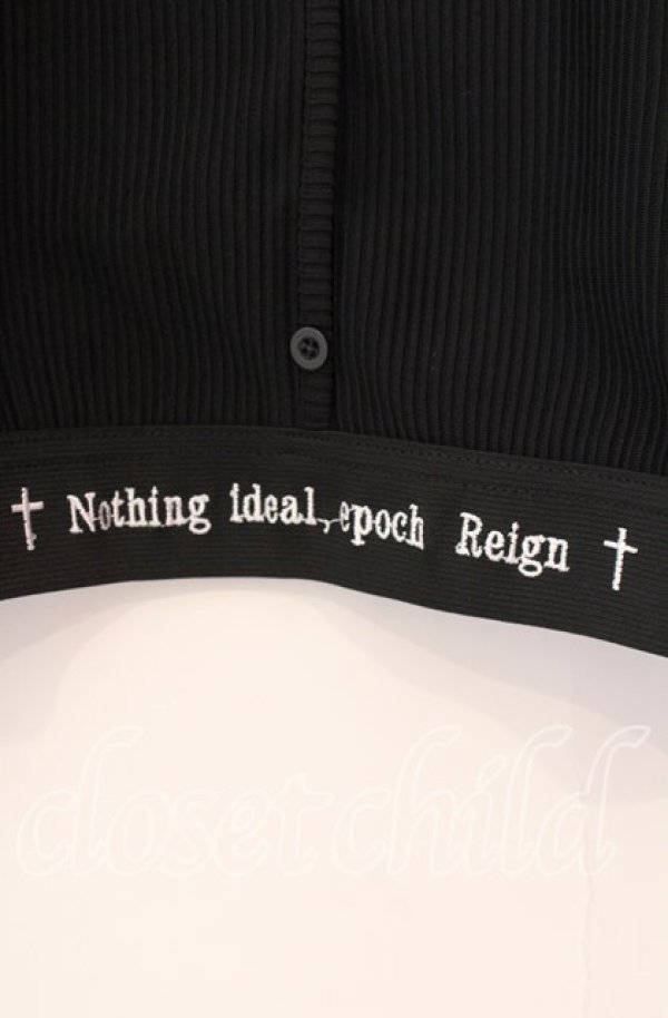 画像2: NieR Clothing / リブクロップドトップス  ブラック O-25-11-11-023-PU-TO-IG-ZT339 (2)