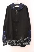 画像1: NieR Clothing / 高品質ブロッキングZIP OUTER【COSMO】 パーカー  ブラック×ブルー系 O-25-11-11-025-PU-TO-IG-OS (1)