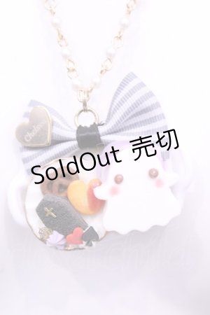 画像: チェルシィ / ハロウィンプレートネックレス  シロ O-25-11-12-059-LO-AC-IG-OS
