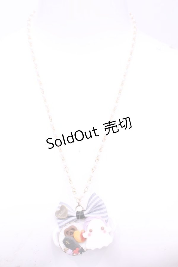 画像2: チェルシィ / ハロウィンプレートネックレス  シロ O-25-11-12-059-LO-AC-IG-OS (2)