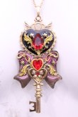 画像1: ハレルヤバレリーナ / キーモチーフネックレス  クロ×ゴールド O-25-11-12-061-LO-AC-IG-OS (1)