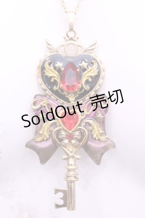 画像: ハレルヤバレリーナ / キーモチーフネックレス  クロ×ゴールド O-25-11-12-061-LO-AC-IG-OS