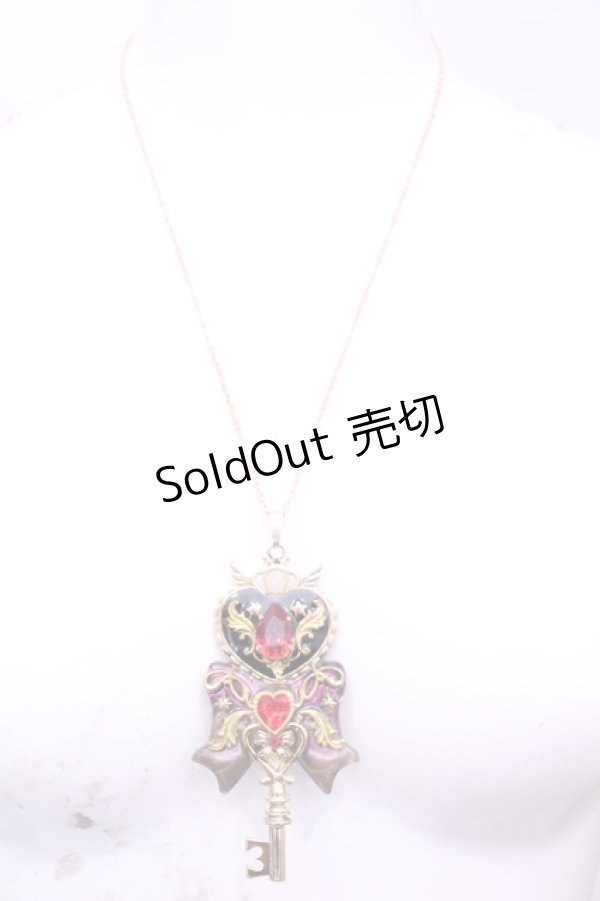 画像2: ハレルヤバレリーナ / キーモチーフネックレス  クロ×ゴールド O-25-11-12-061-LO-AC-IG-OS (2)