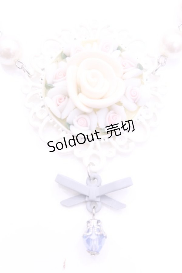 画像1: Blue monodrama / ローズネックレス  シロ×サックス O-25-11-12-063-LO-AC-IG-OS (1)