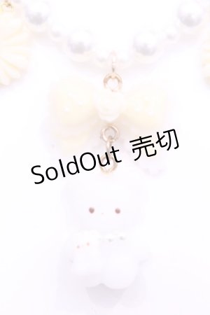 画像: Haku Healing / くまとリボンのビースネックレス   O-25-11-12-069-LO-AC-IG-OS