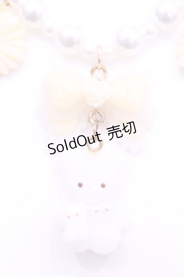 画像1: Haku Healing / くまとリボンのビースネックレス   O-25-11-12-069-LO-AC-IG-OS (1)