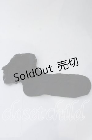 画像: m petit by misako / 透かしリボン柄クルーソックス  クロ O-25-11-12-1015-LO-ZA-OW-OS