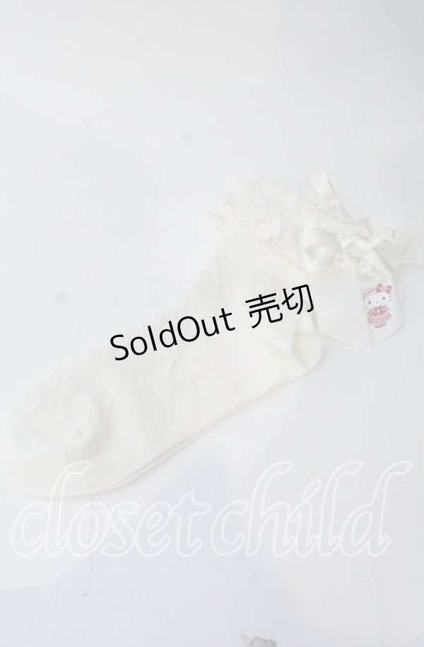 画像1: m petit by misako / サンリオキャラクターズコラボクルーソックス  アイボリー O-25-11-12-1018-LO-ZA-OW-OS (1)