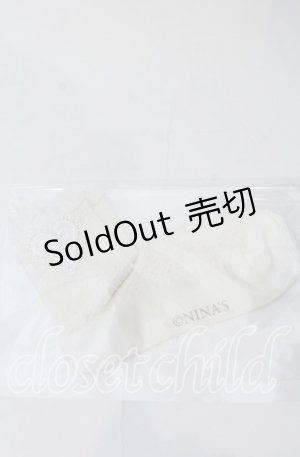 画像: m petit by misako / ハートレース付きクルーソックス  アイボリー O-25-11-12-1022-LO-ZA-OW-OS