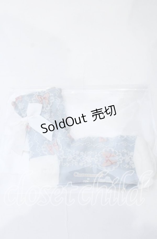 画像1: m petit by misako / サンリオキャラクターズコラボリボンレース柄クルーソックス  サックス O-25-11-12-1003-LO-ZA-OW-OS (1)